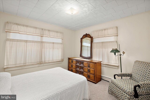 104 11th St, Ocean City, MD 21842 - carpeted bedroom featuring a baseboard heating unit