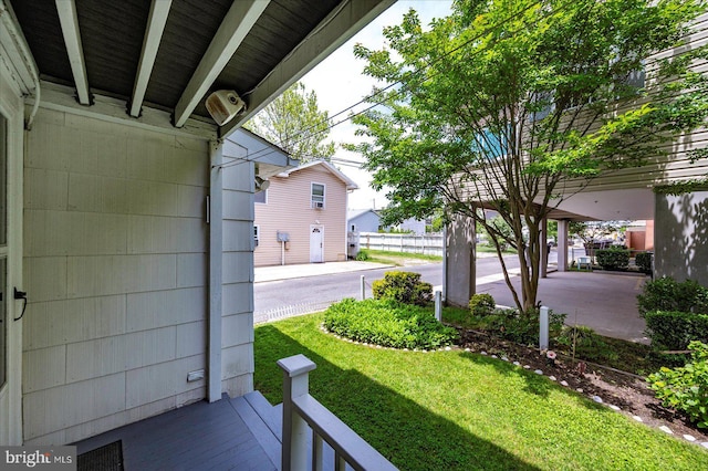 104 11th St, Ocean City, MD 21842 - view of green lawn with a porch