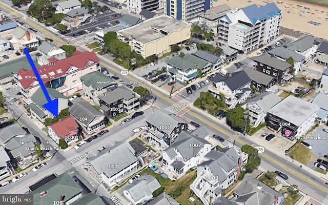 104 11th St, Ocean City, MD 21842 - aerial view of property and surrounding area