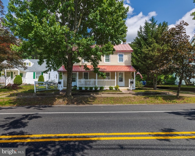 131 Main, Medford, NJ 08055 - view of front of property with covered porch and metal roof