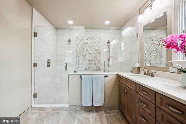 2371 N Edgewood St, Arlington, VA 22207 - bathroom featuring vanity and a stall shower