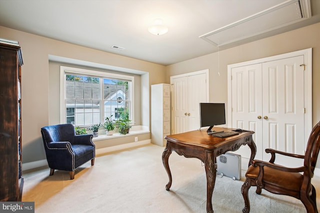 2371 N Edgewood St, Arlington, VA 22207 - office with attic access, carpet, and baseboards