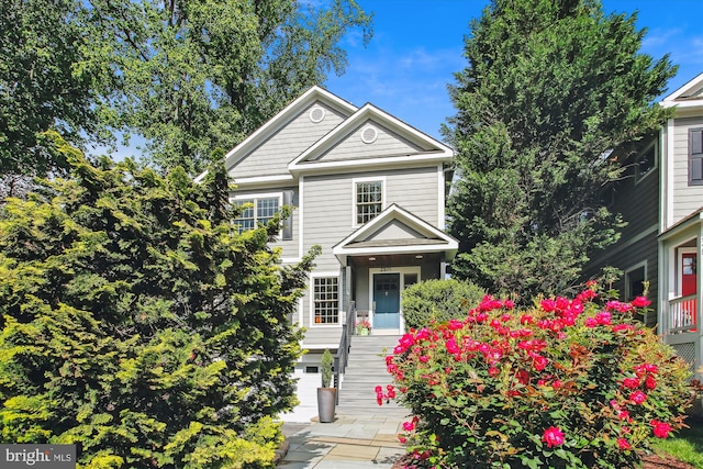 2371 N Edgewood St, Arlington, VA 22207 - view of front of home with a garage and concrete driveway