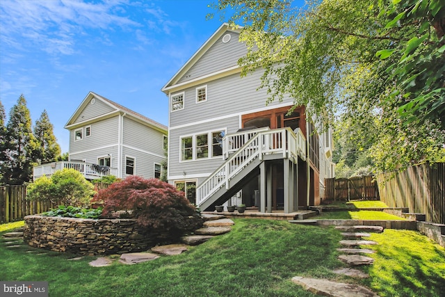 2371 N Edgewood St, Arlington, VA 22207 - back of house with stairs and a deck