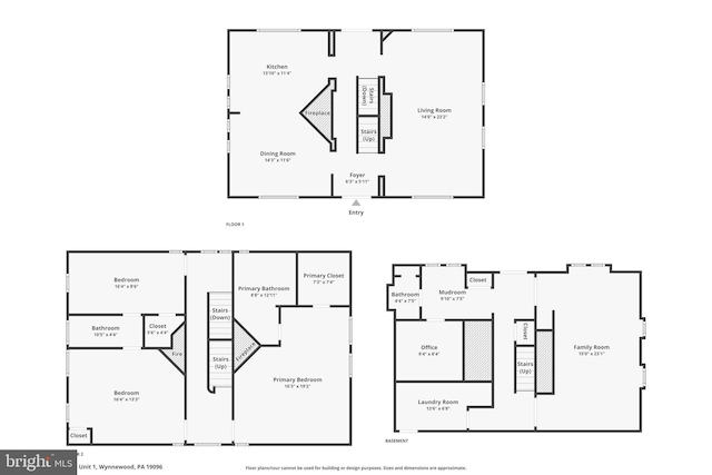 1202 W Wynnewood Rd Unit 1, Wynnewood, PA 19096 - floor plan / room layout