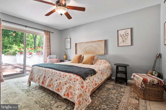105 Stonewyck Dr, Lancaster, PA 17603 - bedroom featuring access to exterior and a ceiling fan