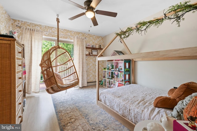 105 Stonewyck Dr, Lancaster, PA 17603 - bedroom with wallpapered walls and wood finished floors