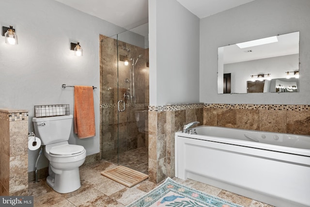 105 Stonewyck Dr, Lancaster, PA 17603 - full bath with toilet, a shower stall, a bath, and a skylight