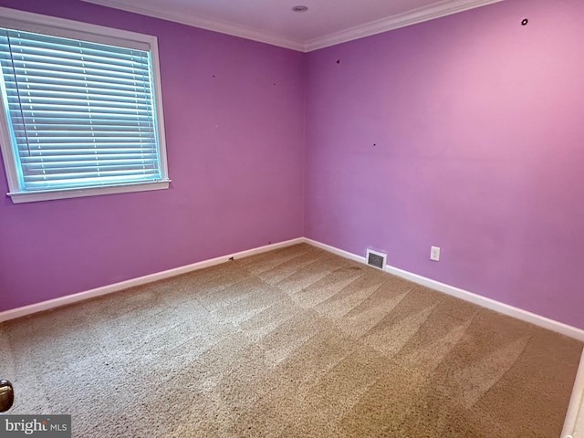 8854 Calvert St, Philadelphia, PA 19152 - carpeted empty room featuring baseboards and crown molding