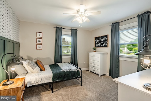 618 Ruth, Upper Chichester, PA 19014 - bedroom with light colored carpet, baseboards, and a ceiling fan