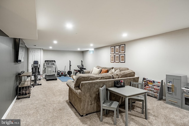 618 Ruth, Upper Chichester, PA 19014 - living area with light carpet and recessed lighting