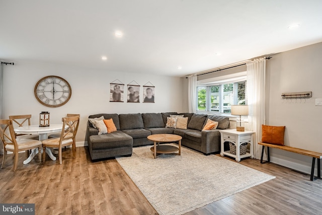 618 Ruth, Upper Chichester, PA 19014 - living room with light wood-style floors, recessed lighting, and baseboards