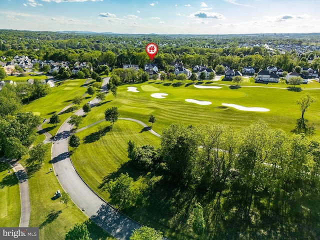 2638 Hollow View Dr, Easton, PA 18040 - aerial view of property and surrounding area featuring a golf course and nearby suburban area