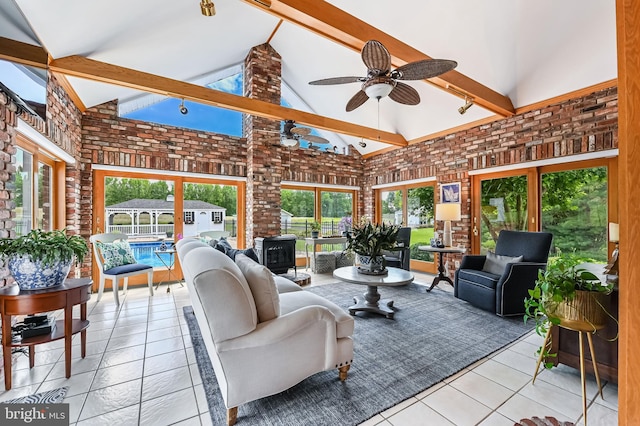 665 Bayard Rd, Lothian, MD 20711 - sunroom / solarium featuring a wood stove