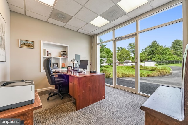 665 Bayard Rd, Lothian, MD 20711 - carpeted office featuring a paneled ceiling