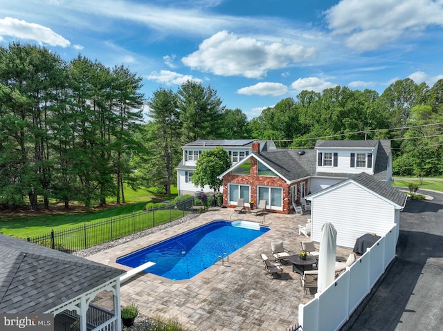 665 Bayard Rd, Lothian, MD 20711 - view of swimming pool with a patio area, grilling area, and view of scattered trees