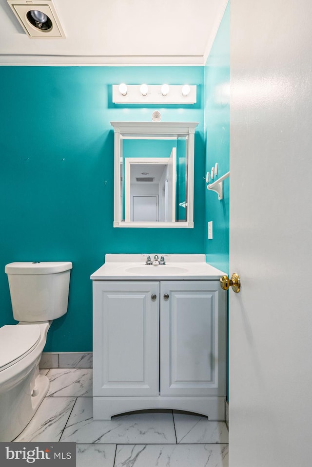 6188 Cobbs Rd, Alexandria, VA 22310 - bathroom featuring marble look tile flooring and vanity