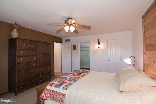 65 White Bark Dr, Middletown, DE 19709 - carpeted bedroom with connected bathroom and a ceiling fan