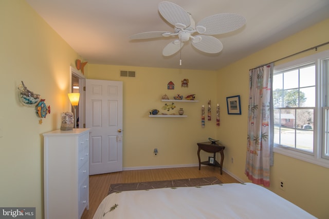 65 White Bark Dr, Middletown, DE 19709 - bedroom featuring wood finished floors, baseboards, and ceiling fan