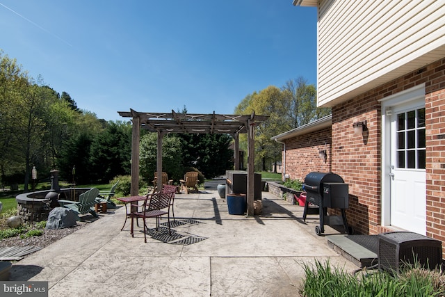 65 White Bark Dr, Middletown, DE 19709 - view of patio featuring a pergola and grilling area