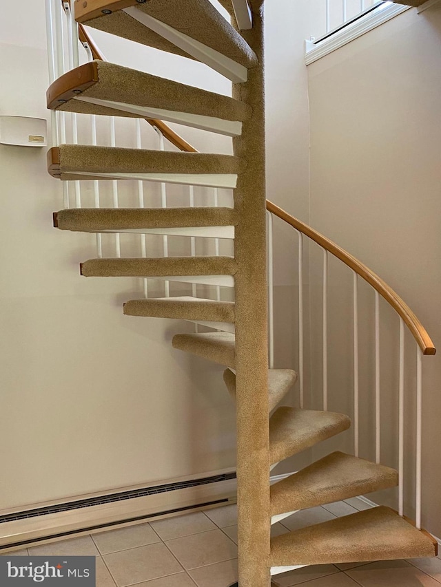 108 Wright St SE, Frostburg, MD 21532 - stairs featuring tile patterned floors