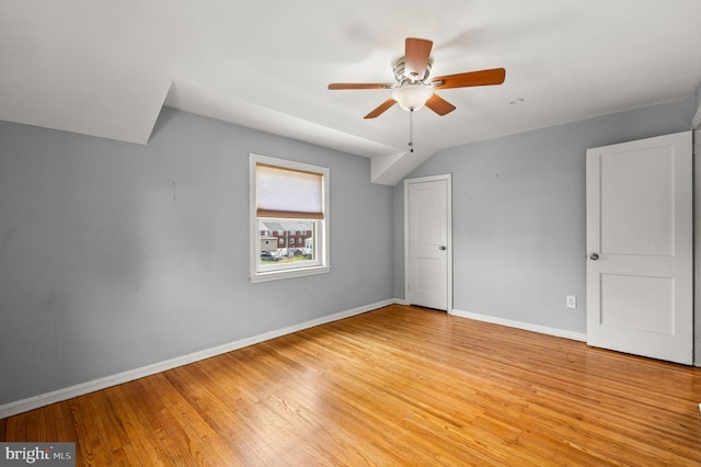 602 Braxton Rd, Ridley Park, PA 19078 - unfurnished bedroom featuring baseboards, light wood finished floors, and a ceiling fan