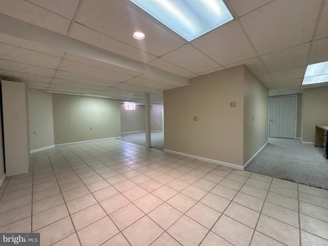 55 W Windrose Dr, Richboro, PA 18954 - unfurnished room featuring a drop ceiling, light tile patterned flooring, and baseboards