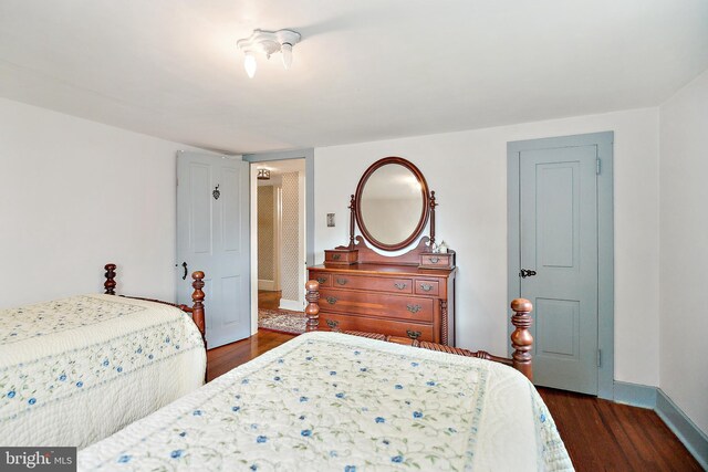 1132 Upper Stump Rd, Chalfont, PA 18914 - bedroom with dark wood-type flooring and baseboards