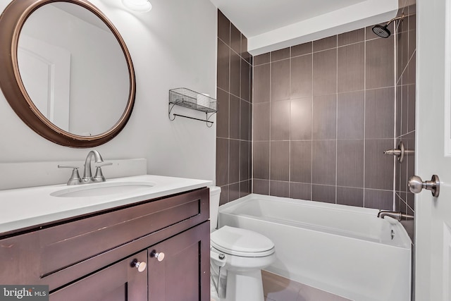 821 N 15th St Unit 2, Philadelphia, PA 19130 - full bath featuring toilet, vanity, shower / bathtub combination, and tile patterned floors