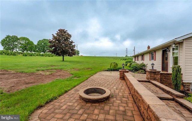 1195 Hemlock St, Palmerton, PA 18071 - view of patio / terrace featuring a fire pit