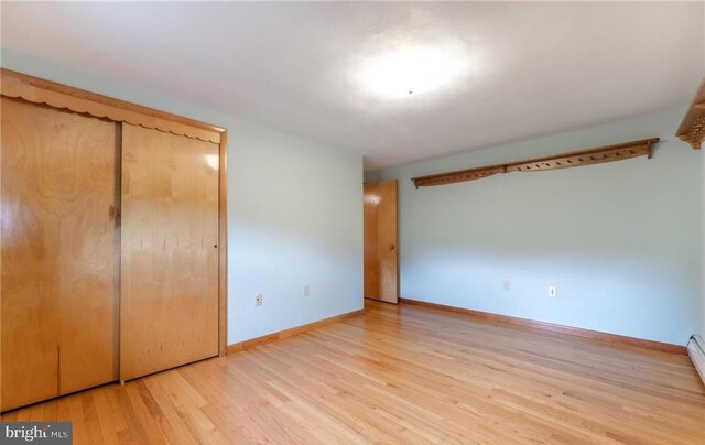 1195 Hemlock St, Palmerton, PA 18071 - unfurnished bedroom featuring wood finished floors and baseboards