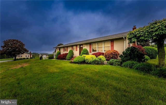 1195 Hemlock St, Palmerton, PA 18071 - view of front facade with a front lawn and a chimney