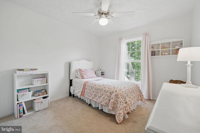4549 Diehl Ct, Woodbridge, VA 22193 - carpeted bedroom with a textured ceiling, ceiling fan, and baseboards