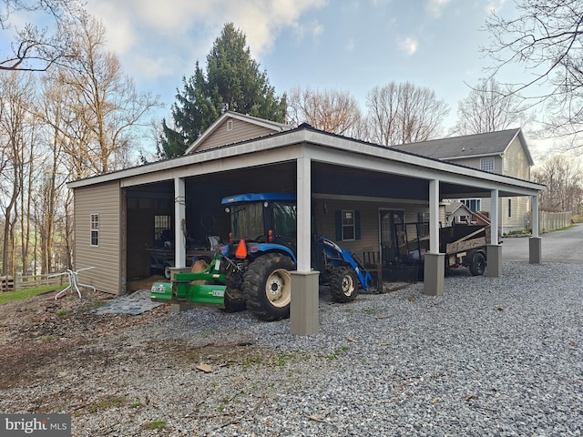 114 Moore Ln, Gap, PA 17527 - garage featuring an attached carport