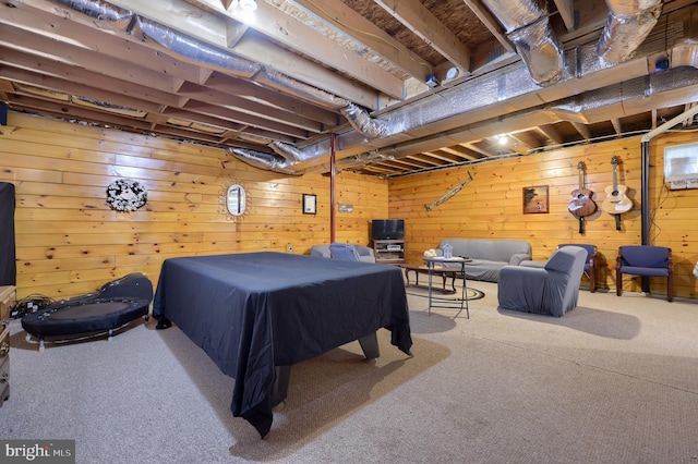114 Moore Ln, Gap, PA 17527 - bedroom featuring carpet flooring and wooden walls