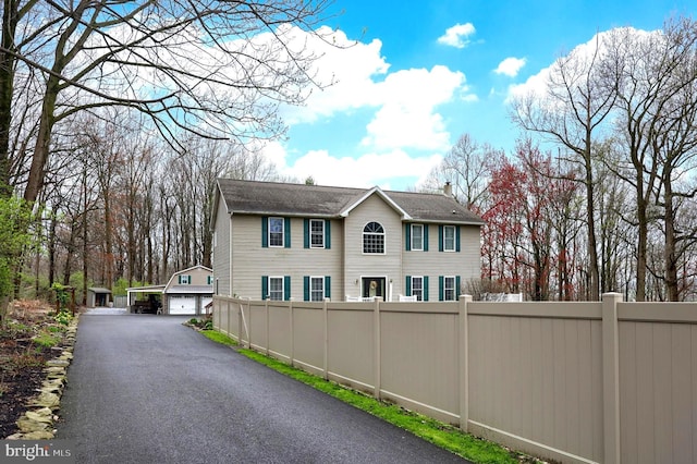 114 Moore Ln, Gap, PA 17527 - view of side of property with a garage and a chimney
