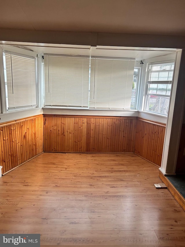 17 Barlow Ave, Gloucester City, NJ 08030 - unfurnished room with light wood-type flooring and wooden walls