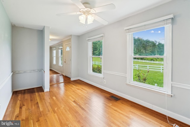 46 Misty Ln, Stafford, VA 22556 - unfurnished room featuring light wood-style floors, baseboards, and ceiling fan