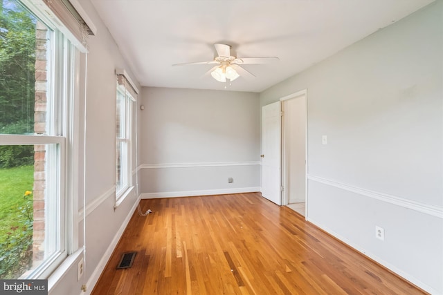 46 Misty Ln, Stafford, VA 22556 - empty room featuring a ceiling fan, light wood finished floors, and baseboards