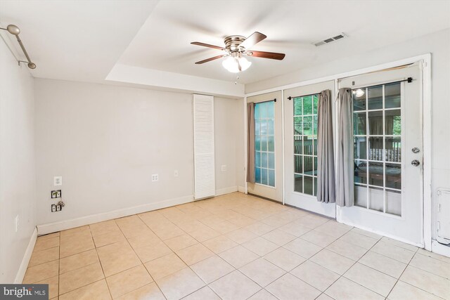 46 Misty Ln, Stafford, VA 22556 - empty room with a ceiling fan, baseboards, and light tile patterned floors
