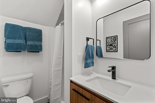 11111 Willow Bottom Dr, Columbia, MD 21044 - bathroom featuring toilet, vanity, and a shower with shower curtain