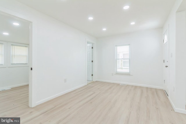 395 Main St, Cedarville, NJ 08311 - unfurnished room with light wood-style floors, recessed lighting, and baseboards