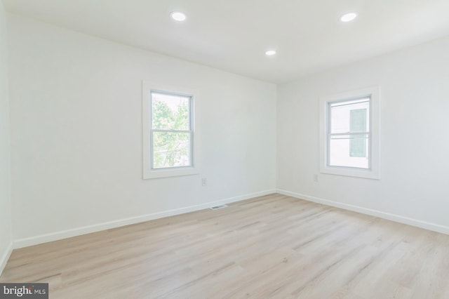 395 Main St, Cedarville, NJ 08311 - spare room featuring light wood-style flooring, recessed lighting, and baseboards