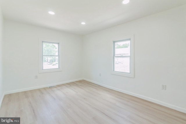 395 Main St, Cedarville, NJ 08311 - spare room featuring recessed lighting, light wood-style floors, and baseboards