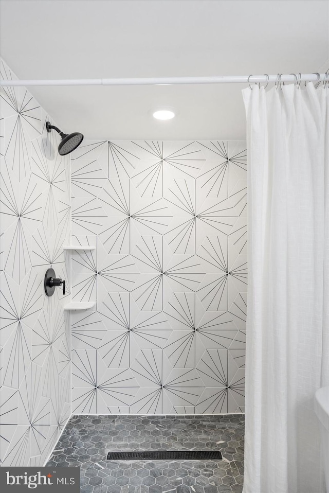 214 Kennard Ave, Edgewood, MD 21040 - bathroom featuring a stall shower and recessed lighting