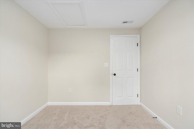 214 Kennard Ave, Edgewood, MD 21040 - unfurnished room with carpet floors, baseboards, and attic access