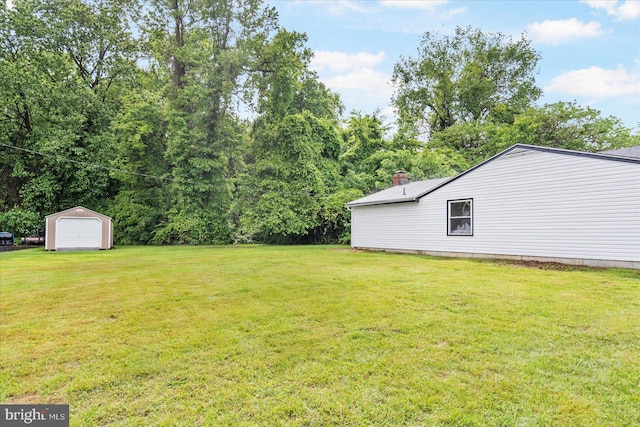 214 Kennard Ave, Edgewood, MD 21040 - view of green lawn with a garage and an outbuilding