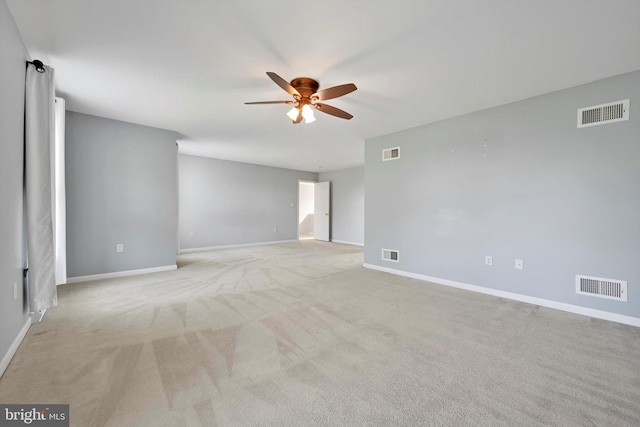 82 Grayson Ave, East Earl, PA 17519 - spare room featuring a ceiling fan, light colored carpet, and baseboards