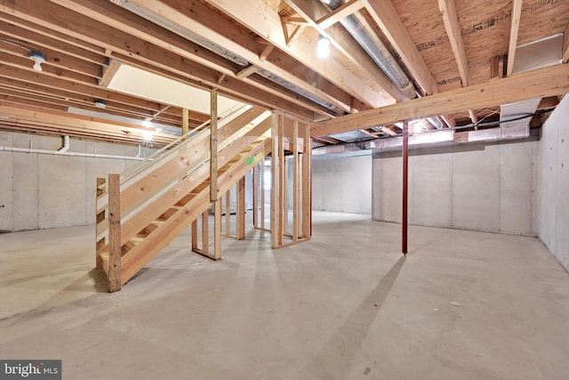 82 Grayson Ave, East Earl, PA 17519 - unfinished basement featuring stairway