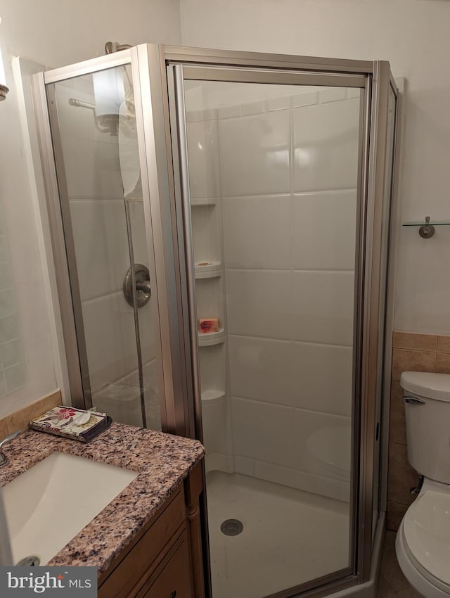 2834 E Boss Arnold Rd, Jefferson, MD 21755 - full bathroom featuring toilet, a shower stall, and vanity